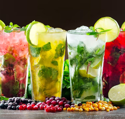 Mojitos de sabores restaurante tropicaña